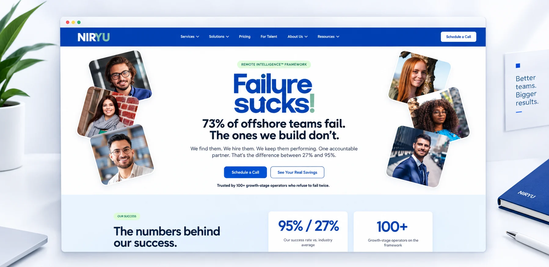 Niryu corporate website home page